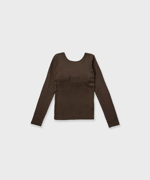 MILLER（ミラー）の「R.P.miller/ Cup L/S Tee / RM214-279 秋服 冬服（Tシャツ/カットソー・レディース・グリーン/ブラック/ブラウン/アイボリー・FREE）」の3枚目の写真
