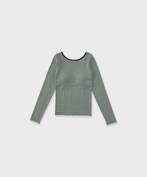 MILLER（ミラー）の「R.P.miller/ Cup L/S Tee / RM214-279 秋服 冬服（Tシャツ/カットソー・レディース・グリーン/ブラック/ブラウン/アイボリー・FREE）」の4枚目の写真
