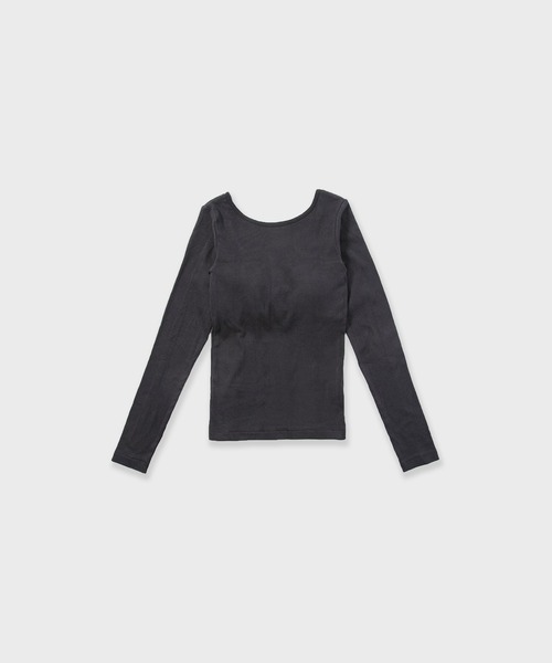 MILLER（ミラー）の「R.P.miller/ Cup L/S Tee / RM214-279 秋服 冬服（Tシャツ/カットソー・レディース・グリーン/ブラック/ブラウン/アイボリー・FREE）」の2枚目の写真
