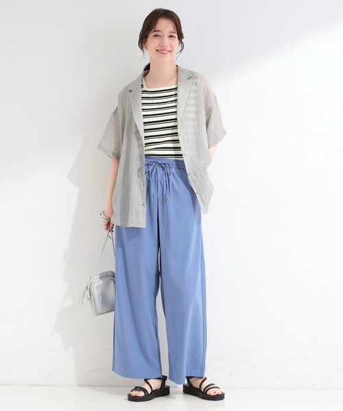 SHOO・LA・RUE（シューラルー）の「【S-LL】見せてもキレイ スクエアネック リブタンクトップ（ニット/セーター・レディース・オフホワイト/ブラック/アイボリー系2・01/02/04/03）」の14枚目の写真