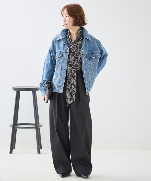 journal standard L'essage(ジャーナルスタンダードレサージュ)の「《追加》IPEKERフラワー/無地 ボウタイブラウス(シャツ/ブラウス・レディース・ブラウン系その他/ブラック・FREE)」の3枚目の写真