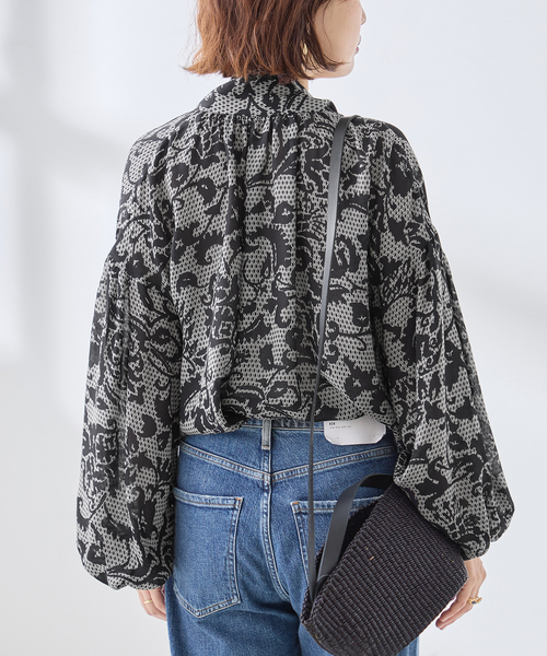 journal standard L'essage(ジャーナルスタンダードレサージュ)の「《追加》IPEKERフラワー/無地 ボウタイブラウス(シャツ/ブラウス・レディース・ブラウン系その他/ブラック・FREE)」の11枚目の写真