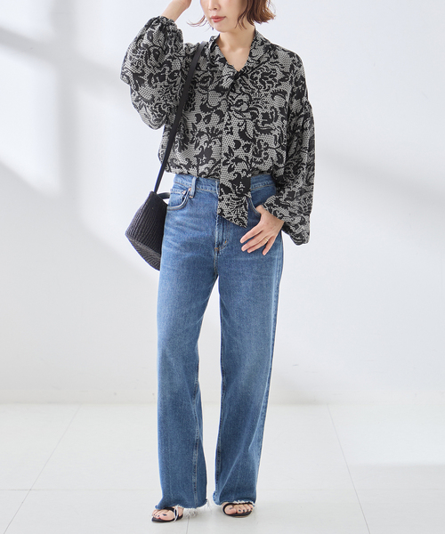 journal standard L'essage(ジャーナルスタンダードレサージュ)の「《追加》IPEKERフラワー/無地 ボウタイブラウス(シャツ/ブラウス・レディース・ブラウン系その他/ブラック・FREE)」の12枚目の写真
