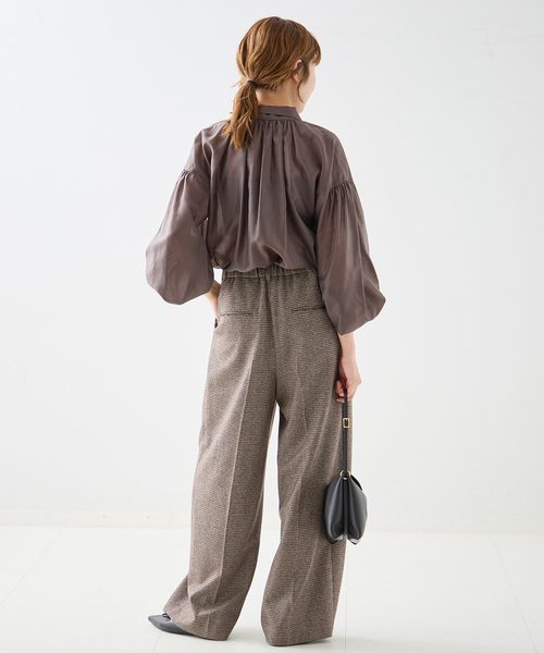 journal standard L'essage(ジャーナルスタンダードレサージュ)の「《追加》IPEKERフラワー/無地 ボウタイブラウス(シャツ/ブラウス・レディース・ブラウン系その他/ブラック・FREE)」の18枚目の写真