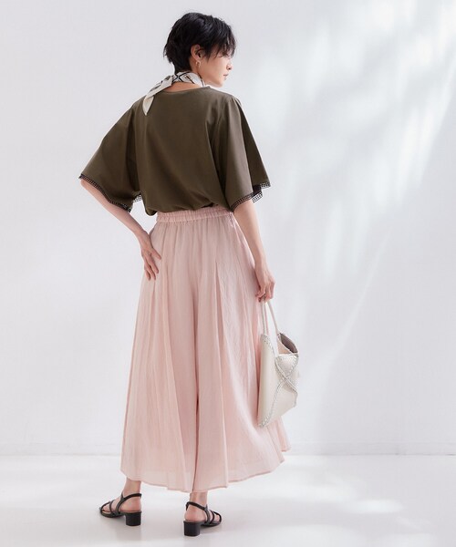 OPAQUE.CLIP(オペークドットクリップ)の「袖口レースフレアスリーブカットソー【洗濯機OK】(Tシャツ/カットソー・レディース・ブラック/ナチュラル/ブラウン系その他・42/40/38)」の14枚目の写真