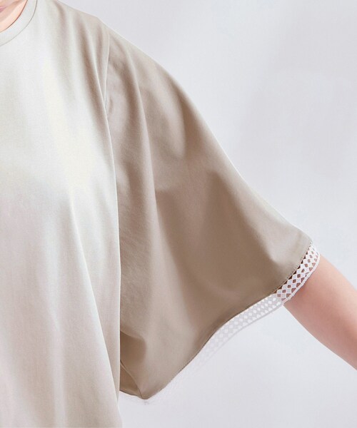 OPAQUE.CLIP(オペークドットクリップ)の「袖口レースフレアスリーブカットソー【洗濯機OK】(Tシャツ/カットソー・レディース・ブラック/ナチュラル/ブラウン系その他・42/40/38)」の20枚目の写真