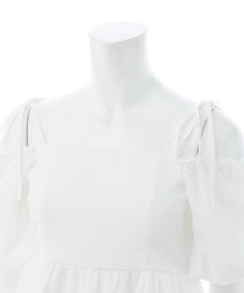 INGNI(イング)の「【WEB限定】裾チュールバルーンオフショルチュニック(シャツ/ブラウス・レディース・オフホワイト/ブラック・M)」の13枚目の写真