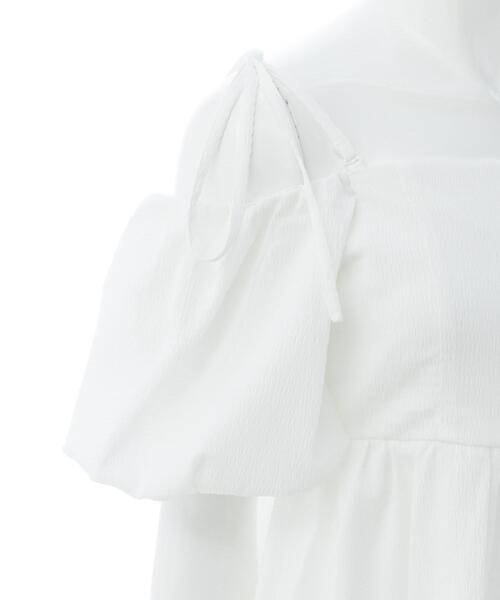 INGNI(イング)の「【WEB限定】裾チュールバルーンオフショルチュニック(シャツ/ブラウス・レディース・オフホワイト/ブラック・M)」の14枚目の写真