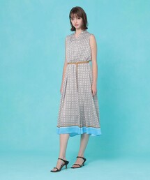 Coral プリントローンシャツフレア ワンピース（シャツワンピース
