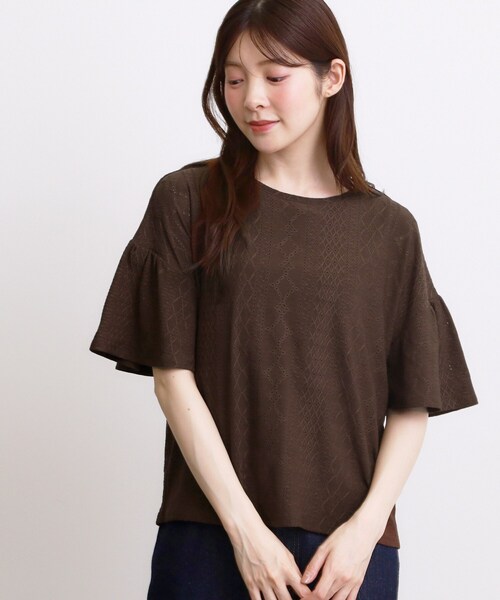 grove(グローブ)の「アイレットレースカットソー(Tシャツ/カットソー・レディース・ネイビー/オフホワイト/ブラウン系その他・03/02/04/01/05)」の17枚目の写真