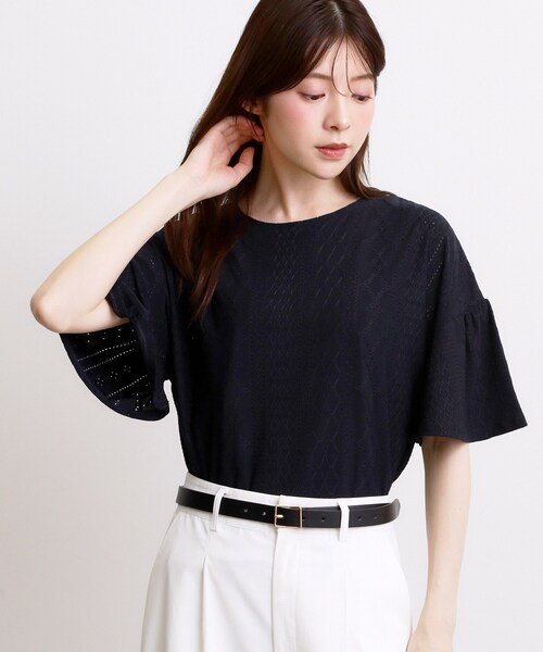 grove(グローブ)の「アイレットレースカットソー(Tシャツ/カットソー・レディース・ネイビー/オフホワイト/ブラウン系その他・03/02/04/01/05)」の20枚目の写真