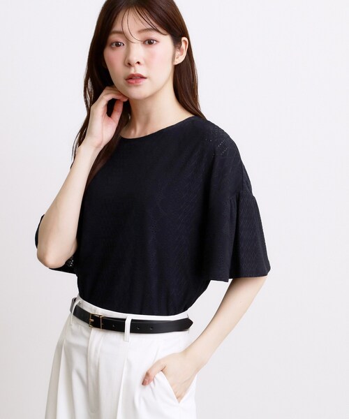 grove(グローブ)の「アイレットレースカットソー(Tシャツ/カットソー・レディース・ネイビー/オフホワイト/ブラウン系その他・03/02/04/01/05)」の21枚目の写真