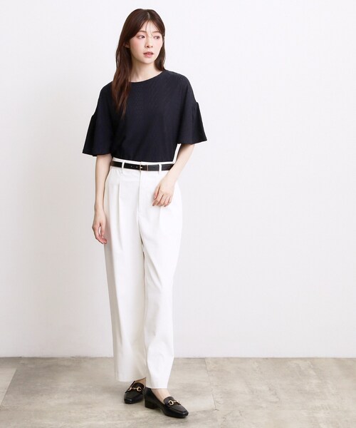 grove(グローブ)の「アイレットレースカットソー(Tシャツ/カットソー・レディース・ネイビー/オフホワイト/ブラウン系その他・03/02/04/01/05)」の4枚目の写真