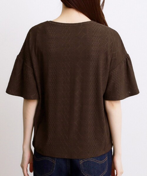 grove(グローブ)の「アイレットレースカットソー(Tシャツ/カットソー・レディース・ネイビー/オフホワイト/ブラウン系その他・03/02/04/01/05)」の8枚目の写真