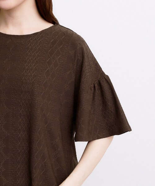 grove(グローブ)の「アイレットレースカットソー(Tシャツ/カットソー・レディース・ネイビー/オフホワイト/ブラウン系その他・03/02/04/01/05)」の10枚目の写真