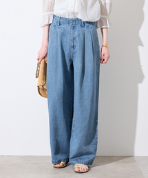 SLOBE IENA | 《WEB限定/3サイズ展開/追加6》LEDENIM TUCK TROUSERデニム(デニムパンツ)