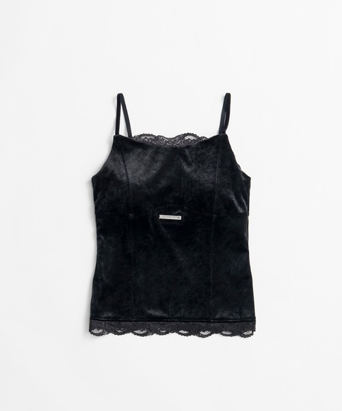 PRANK PROJECT（プランクプロジェクト）の「【2026Autumn Pre-Order】ベロアレースカップインキャミ / Velour Lace Cup-In Camisole（キャミソール・レディース・アイボリー/ブラウン/ブラック・FREE）」の11枚目の写真