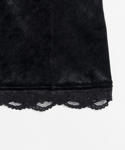 PRANK PROJECT（プランクプロジェクト）の「【2026Autumn Pre-Order】ベロアレースカップインキャミ / Velour Lace Cup-In Camisole（キャミソール・レディース・アイボリー/ブラウン/ブラック・FREE）」の15枚目の写真