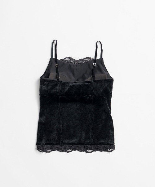 PRANK PROJECT（プランクプロジェクト）の「【2026Autumn Pre-Order】ベロアレースカップインキャミ / Velour Lace Cup-In Camisole（キャミソール・レディース・アイボリー/ブラウン/ブラック・FREE）」の12枚目の写真