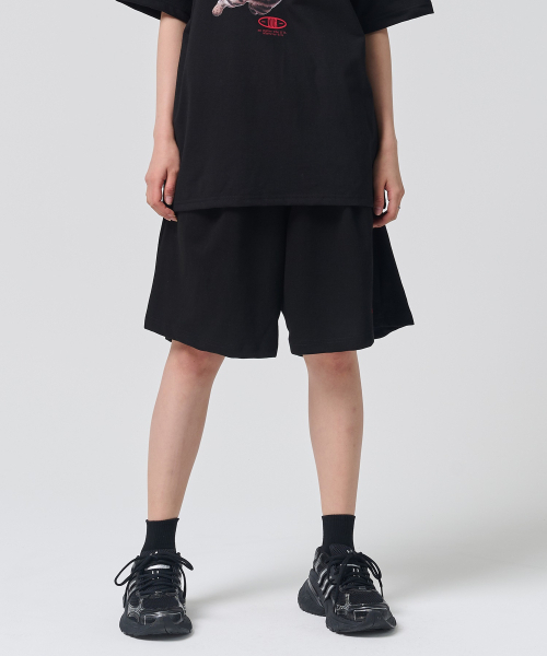 OUNDERR(オアンダーアール)の「REVERSE OR ロゴハーフパンツ (ブラック)(その他パンツ・レディース・その他・MEDIUM/LARGE/X-LARGE)」の3枚目の写真