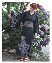 gibous（ギボス）の「gibous/ギボス/dark snake yukata black（浴衣）」