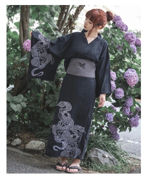 gibous/ギボス/dark snake yukata black（浴衣）｜gibous（ギボス）の