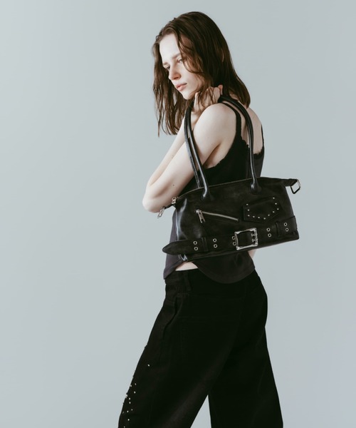 Knuth Marf（クヌースマーフ）の「Knuth Marf rider shoulder bag（ショルダーバッグ・レディース・ブラック・FREE）」の2枚目の写真