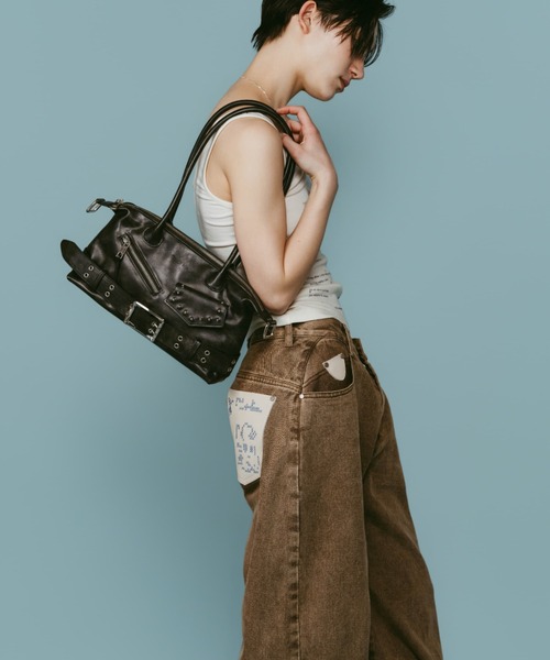 Knuth Marf（クヌースマーフ）の「Knuth Marf rider shoulder bag（ショルダーバッグ・レディース・ブラック・FREE）」の14枚目の写真