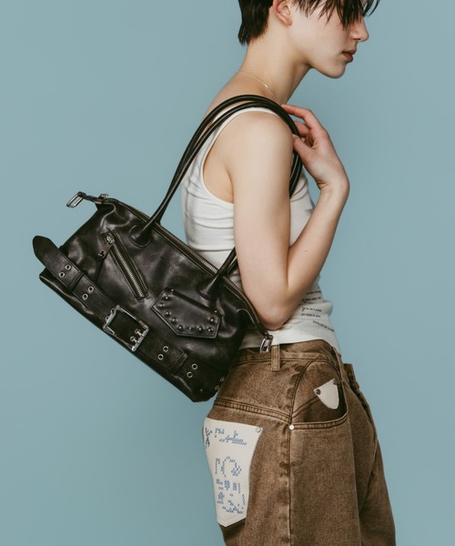 Knuth Marf（クヌースマーフ）の「Knuth Marf rider shoulder bag（ショルダーバッグ・レディース・ブラック・FREE）」の15枚目の写真