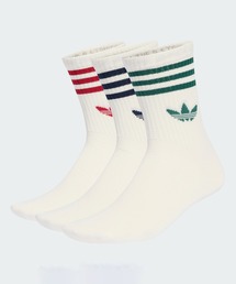 adidas（アディダス）の「スリーストライプス クルーソックス 3足組 靴下    アディダスオリジナルス adidas Originals（ソックス/靴下）」