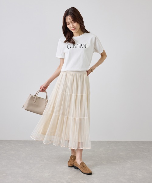 ROPE' PICNIC(ロペピクニック)の「チュールプリーツティアードスカート(スカート・レディース・チャコールグレー/オフホワイト・FREE)」の21枚目の写真