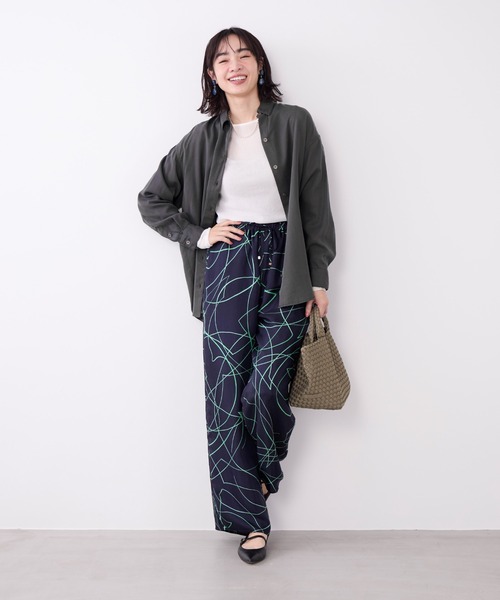 MICA&DEAL(マイカ&ディール)の「コットンチュールロングスリーブTシャツ(Tシャツ/カットソー・レディース・ブラック/オフホワイト・FREE)」の4枚目の写真