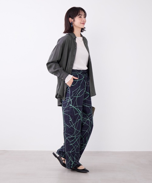 MICA&DEAL(マイカ&ディール)の「コットンチュールロングスリーブTシャツ(Tシャツ/カットソー・レディース・ブラック/オフホワイト・FREE)」の5枚目の写真