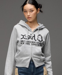 FACE AND LOGO COMPACT ZIP UP SWEAT HOODIE