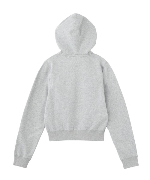 X-girl(エックスガール)の「FACE AND LOGO COMPACT ZIP UP SWEAT HOODIE(パーカー・レディース・アッシュ/ブラック・S/M)」の12枚目の写真