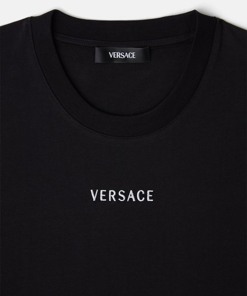 VERSACE(ヴェルサーチ)の「刺繍入り コットンジャージー スリム Tシャツ(Tシャツ/カットソー・メンズ・ホワイト/ブラック・M/L)」の7枚目の写真