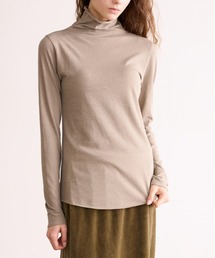 COTTON CASHMERE HIGH NECK T