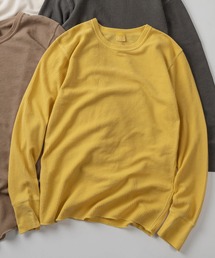 【87】【JEMORGAN/ジェーイーモーガン】ピグメント加工 ワッフル クルーネック ロングスリーブ Tシャツ/ロンT/サーマル/アメカジ/USED風/ヴィンテージ風/ユニセックス/レディース/メンズ/2026AW新作