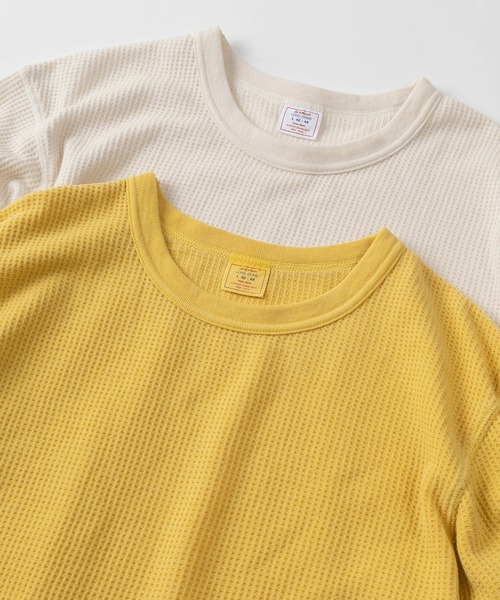 JEMORGAN（ジェーイーモーガン）の「【87】【JEMORGAN/ジェーイーモーガン】ピグメント加工 ワッフル クルーネック ロングスリーブ Tシャツ/ロンT/サーマル/アメカジ/USED風/ヴィンテージ風/ユニセックス/レディース/メンズ/2026AW新作（Tシャツ/カットソー・メンズ・ブラック/ホワイト/ブラウン/イエロー・S/M/L/XL）」の22枚目の写真