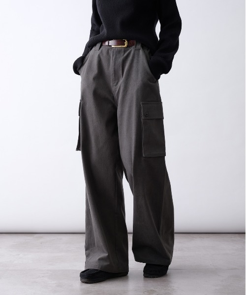 Perushu(ペルーシュ)の「SIDE POCKET WIDE CARGO PANTS/サイドポケットワイドカーゴパンツ(カーゴパンツ・メンズ・ブラック/グレー/オリーブ・LARGE/MEDIUM/SMALL)」の10枚目の写真