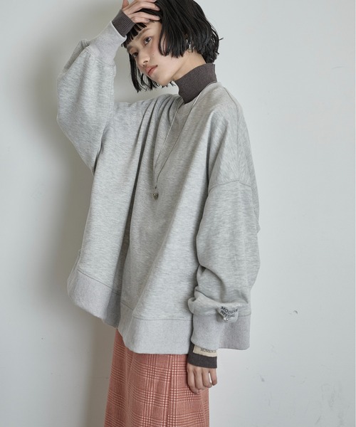 THE YOn(ザヨン)の「ロゴ刺繍ビッグスウェット(スウェット・レディース・グレー/ピンク/チャコールグレー・FREE)」の15枚目の写真
