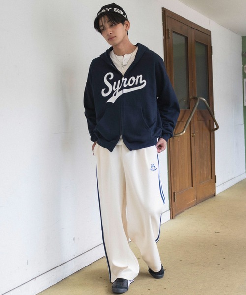 WEGO（ウィゴー）の「WEGO/【26年秋冬新作】ライントラックパンツ（その他パンツ・メンズ・アイボリー/ネイビー・FREE）」の17枚目の写真