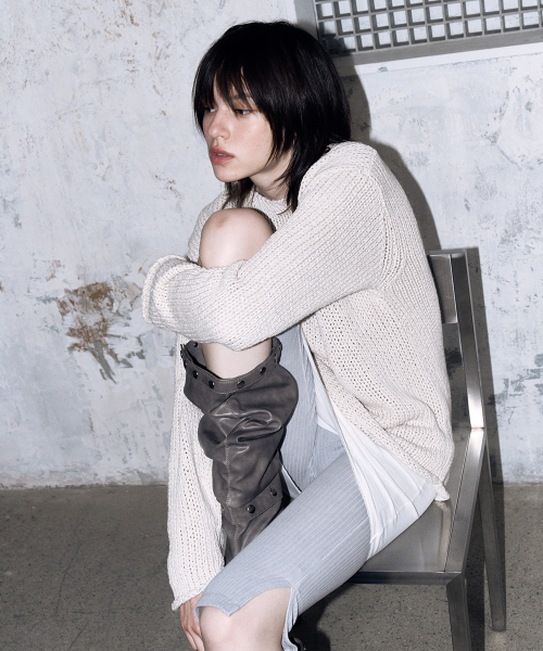 KHIHO（キホ）の「ノードスタッドブーツ グレー（ブーツ・レディース・グレー・23cm/23.5cm/24cm/24.5cm/25cm）」の3枚目の写真