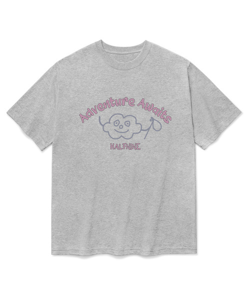 HALFNINE(ハーフナイン)の「モヘン 半袖Tシャツ F05BRD_HBX11037(Tシャツ/カットソー・メンズ・グレー系その他/ブラック/ホワイト/ブルー・L/M/S/XL)」の1枚目の写真