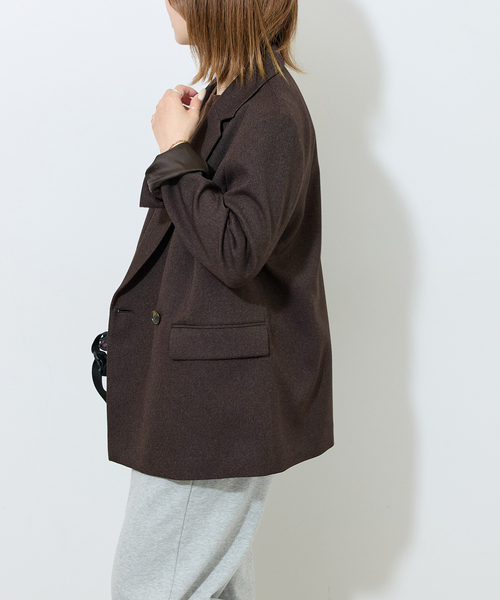 JOURNAL STANDARD relume(ジャーナルスタンダード レリューム)の「メランジツイルテーラードジャケット(テーラードジャケット・レディース・ブラック/ブラウン/ブラウン系その他・38/36)」の15枚目の写真