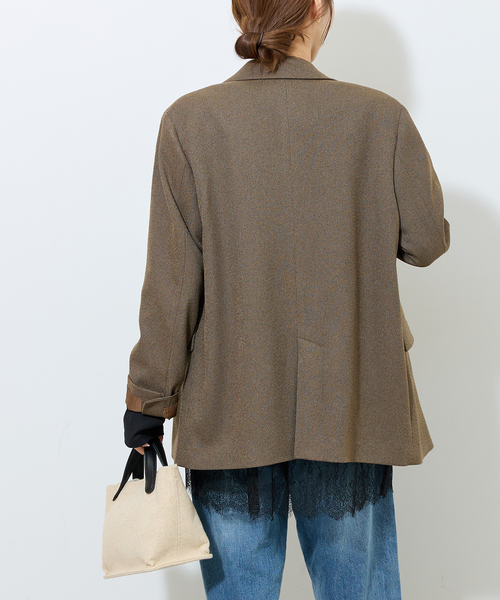 JOURNAL STANDARD relume(ジャーナルスタンダード レリューム)の「メランジツイルテーラードジャケット(テーラードジャケット・レディース・ブラック/ブラウン/ブラウン系その他・38/36)」の22枚目の写真