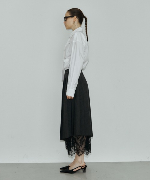 JOSE MOON(ジョゼムーン)の「REPOS OVER BOWTIE SHIRT with BIJOU/リポスオーバーボウタイシャツwithビジュー(シャツ/ブラウス・レディース・ブルー系その他/ホワイト・FREE)」の22枚目の写真