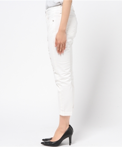 GUILD PRIME（ギルドプライム）の「【GUILD PRIME】WOMENS ホワイトダメージデニム（デニムパンツ・レディース・ホワイト・36/34）」の3枚目の写真