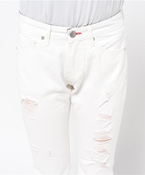 GUILD PRIME（ギルドプライム）の「【GUILD PRIME】WOMENS ホワイトダメージデニム（デニムパンツ・レディース・ホワイト・36/34）」の5枚目の写真