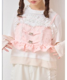 frill rose jacquard bustier